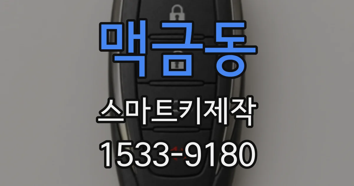 맥금동 스마트키제작