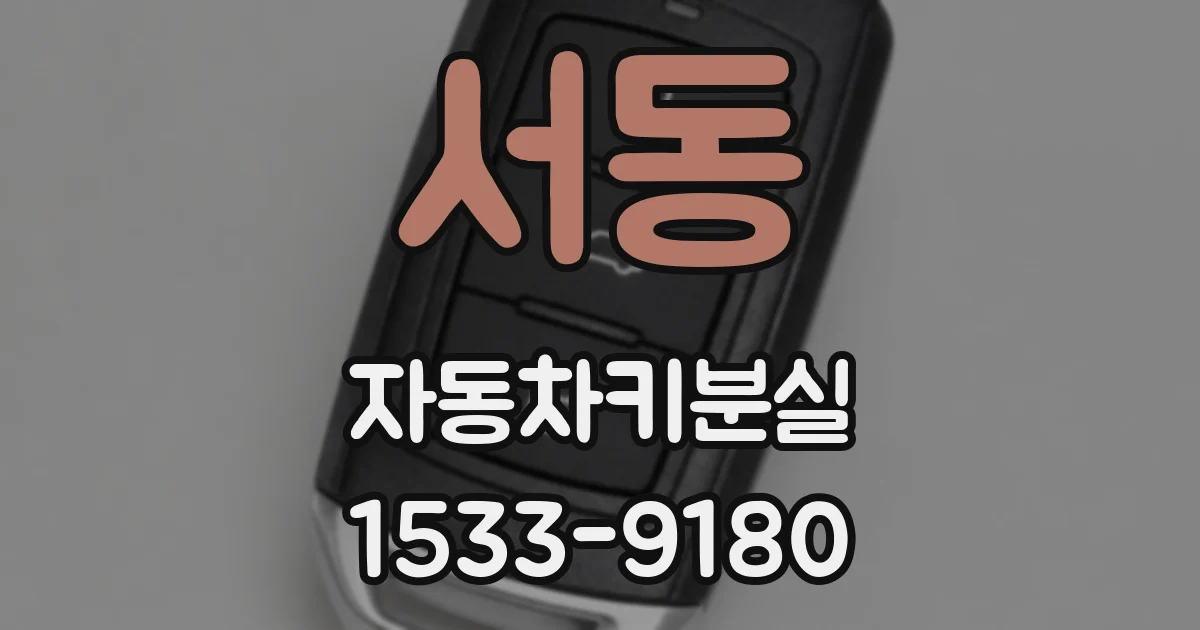 서동 자동차키분실