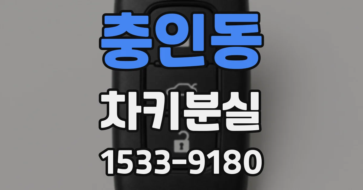충인동 차키분실