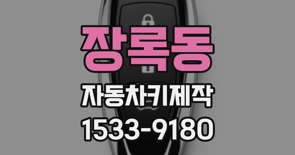 장록동 자동차키제작