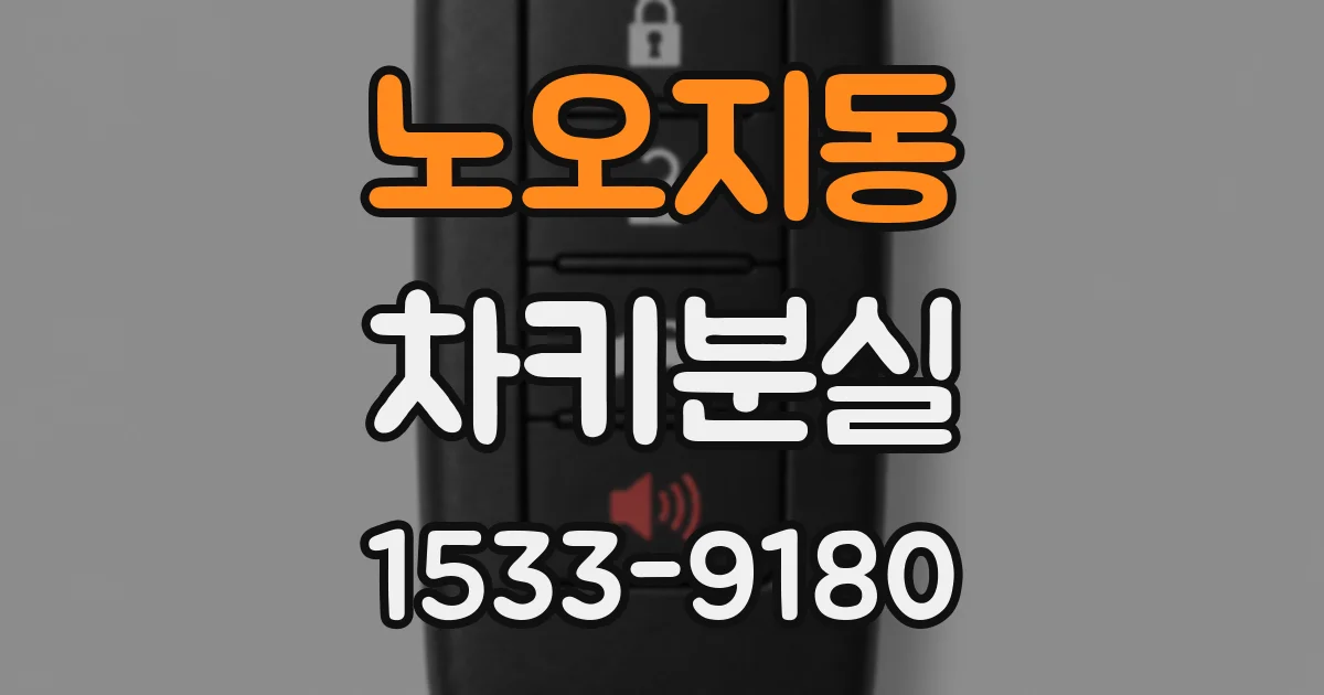 노오지동 차키분실