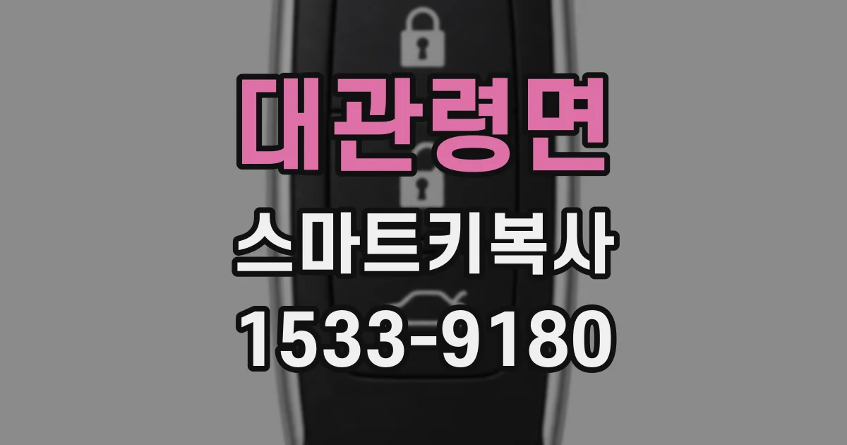 대관령면 스마트키복사
