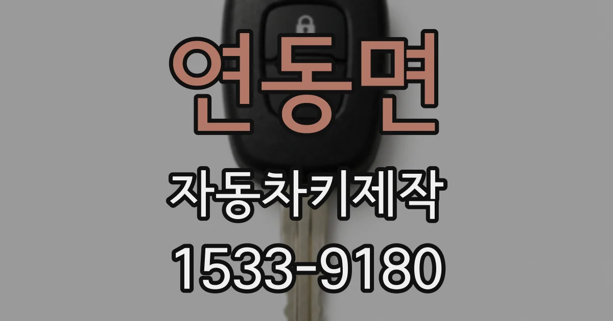 연동면 자동차키제작
