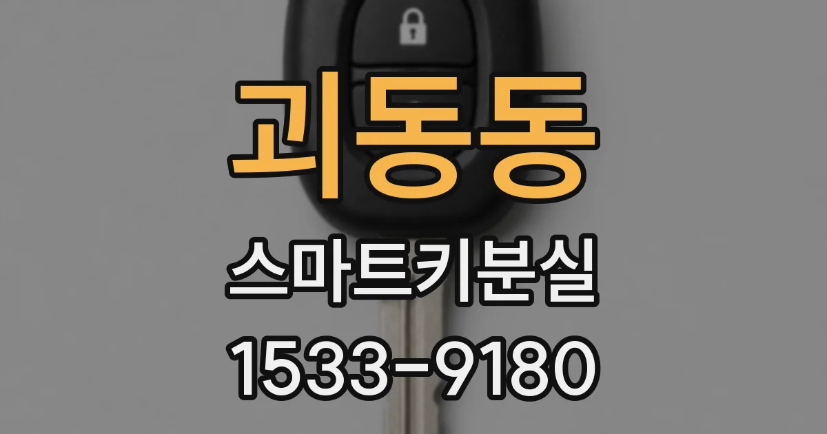 괴동동 스마트키분실