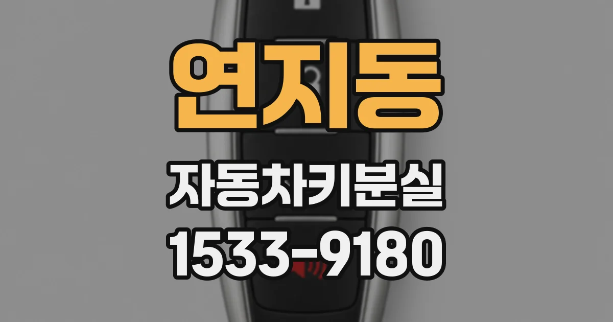 연지동 자동차키분실