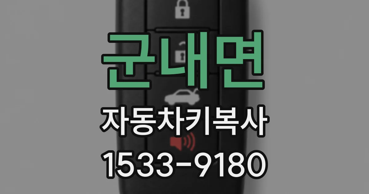 군내면 자동차키복사