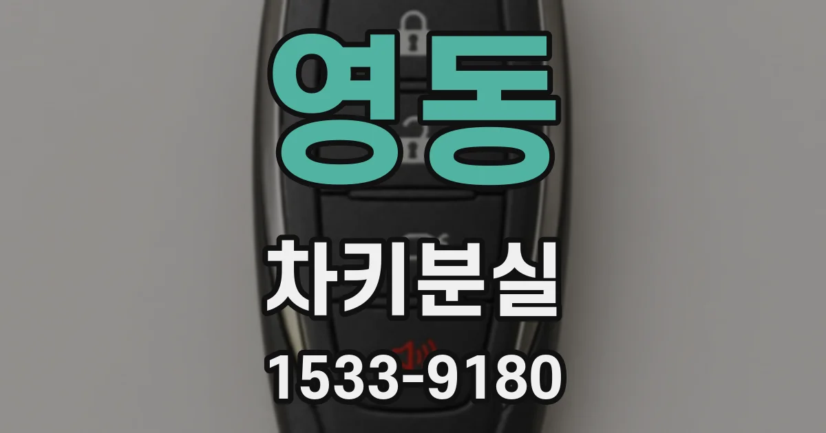 영동 차키분실