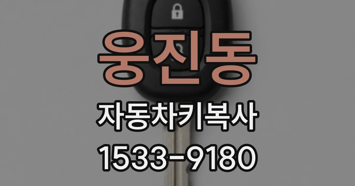 웅진동 자동차키복사