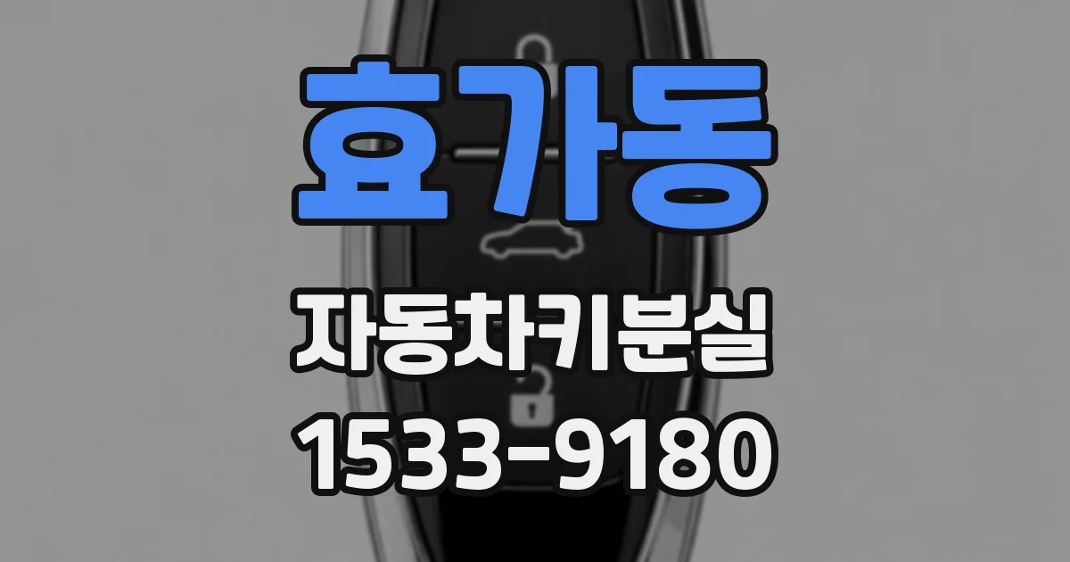 효가동 자동차키분실