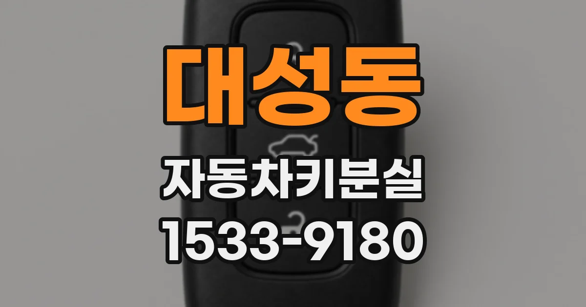 대성동 자동차키분실