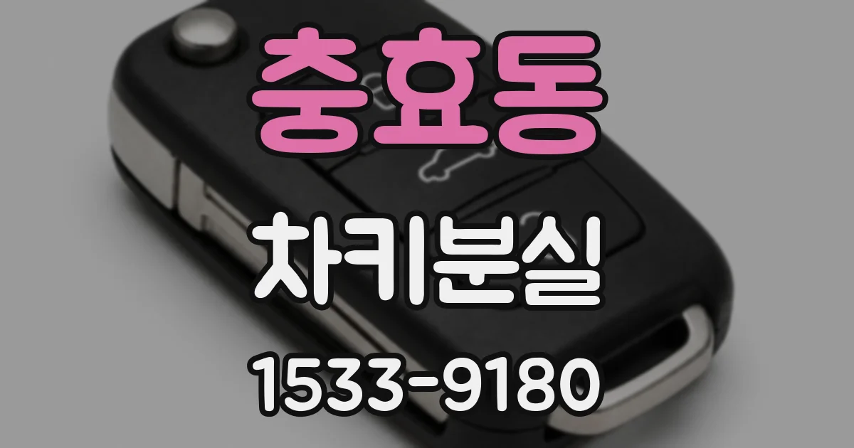 충효동 차키분실