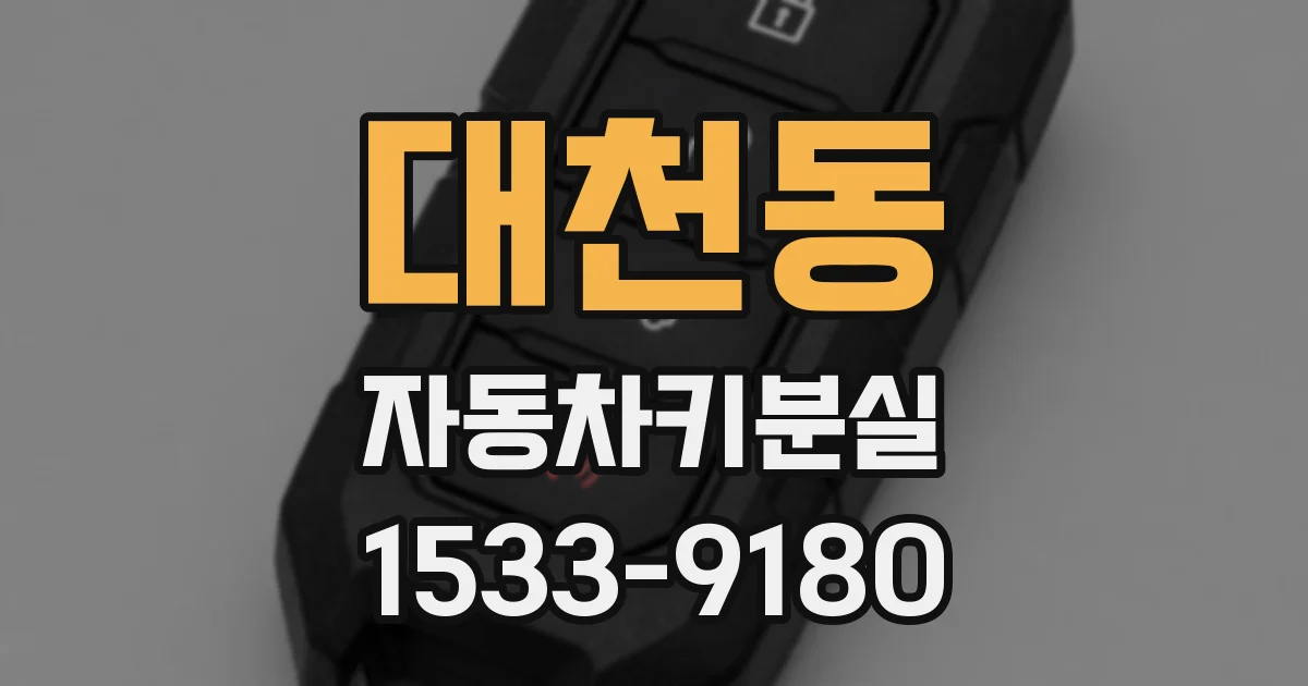 대천동 자동차키분실