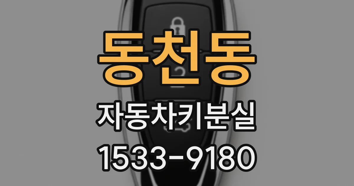 동천동 자동차키분실