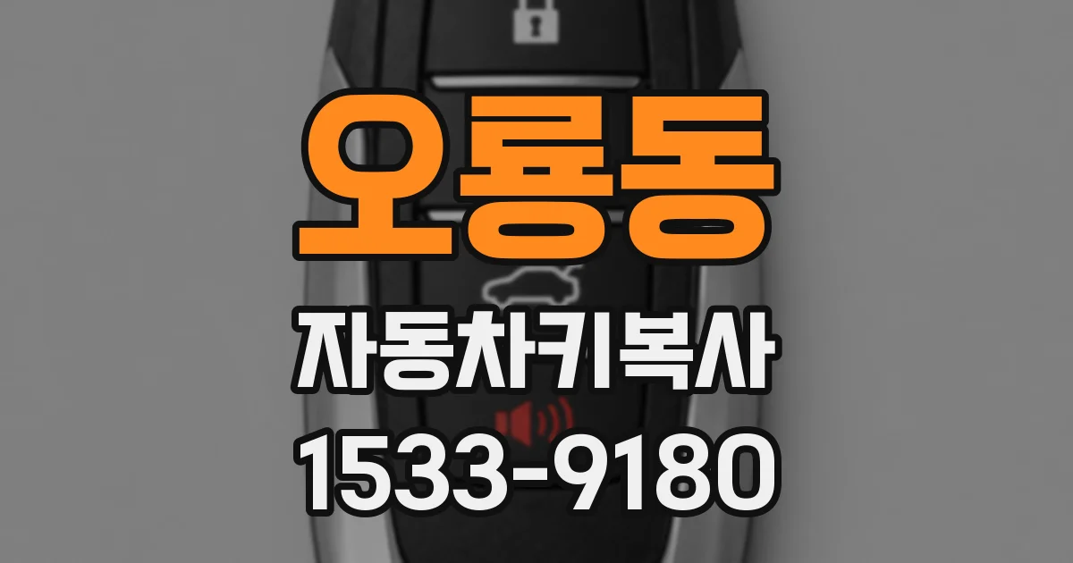 오룡동 자동차키복사