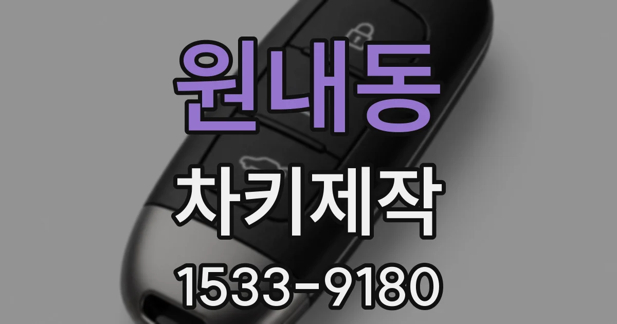 원내동 차키제작