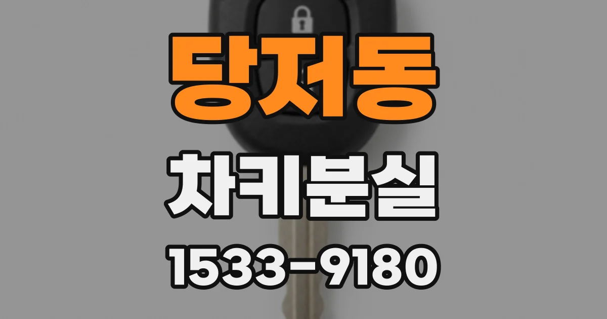 당저동 차키분실