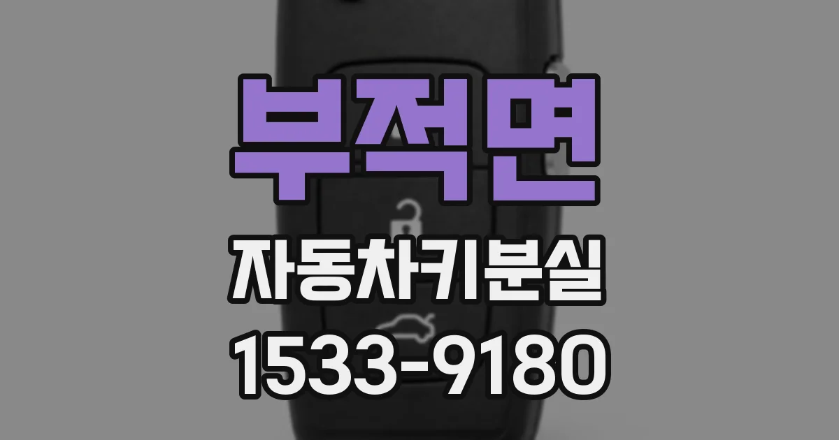 부적면 자동차키분실