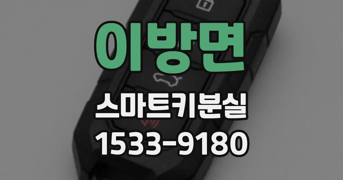 이방면 스마트키분실