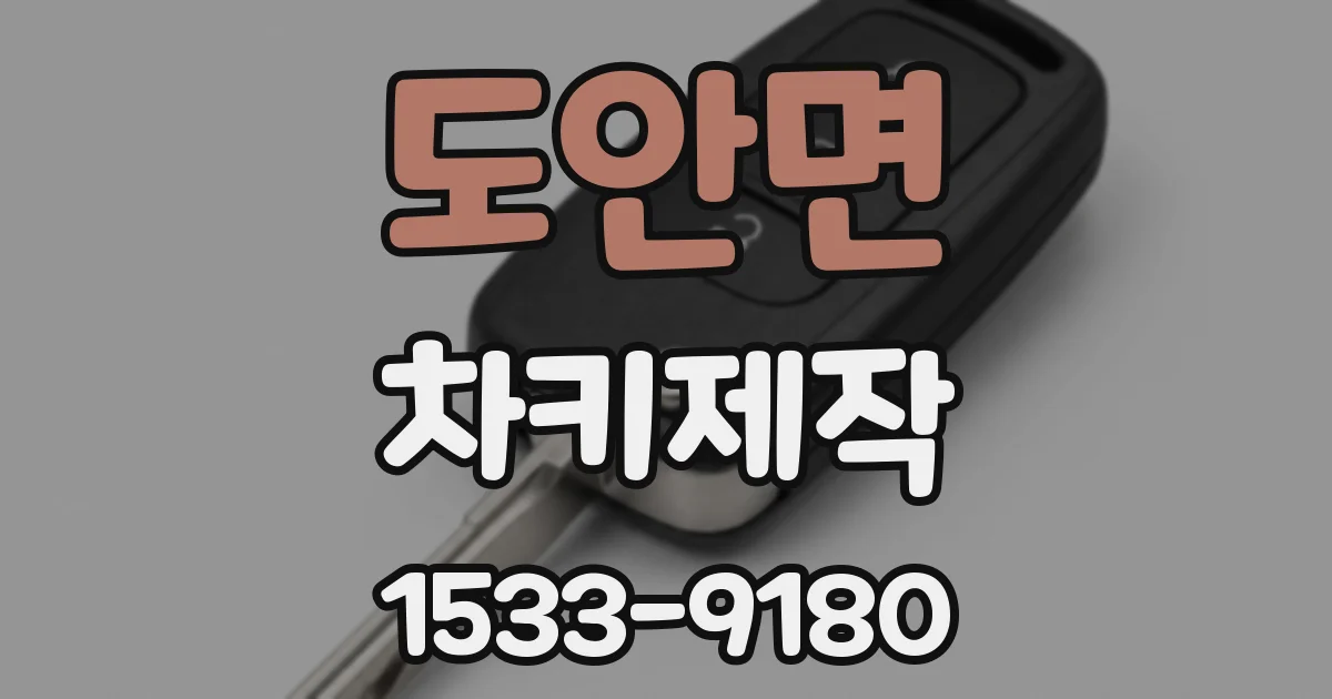 도안면 차키제작