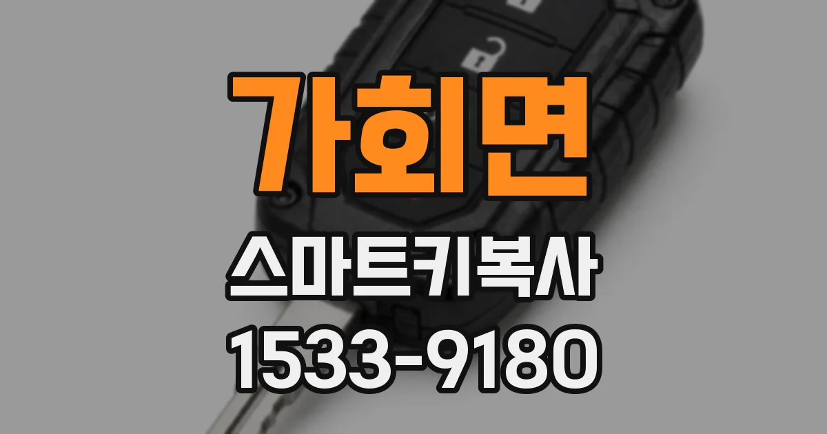 가회면 스마트키복사