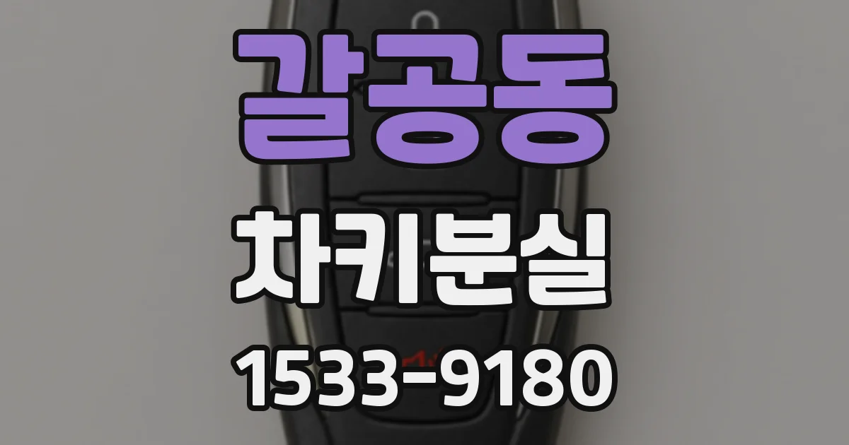 갈공동 차키분실