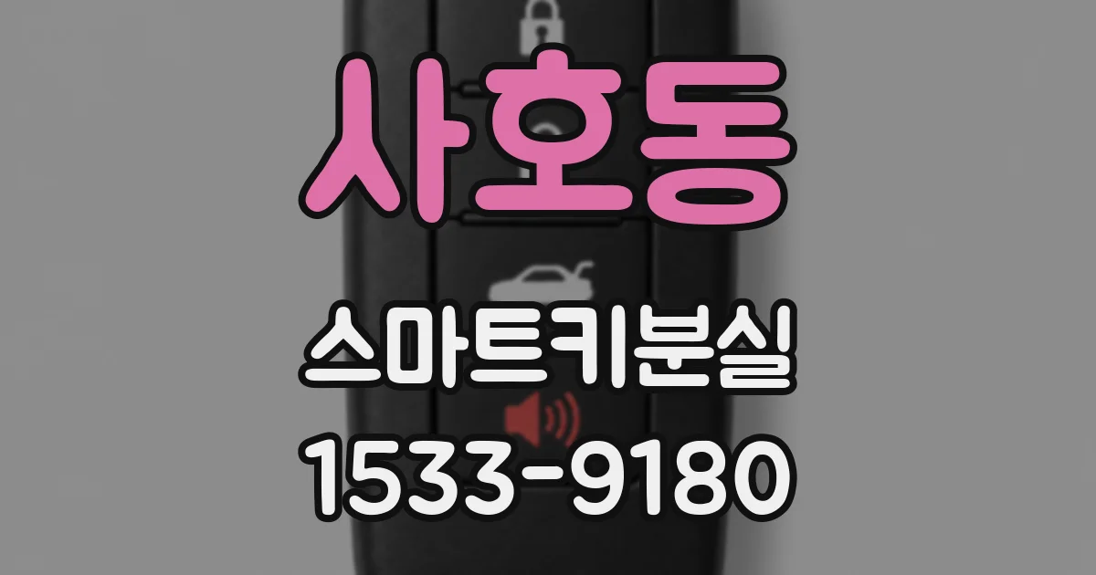 사호동 스마트키분실