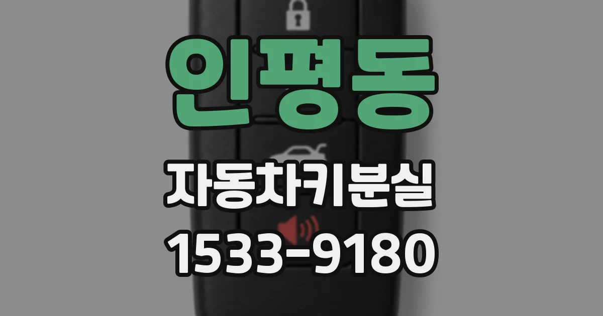 인평동 자동차키분실