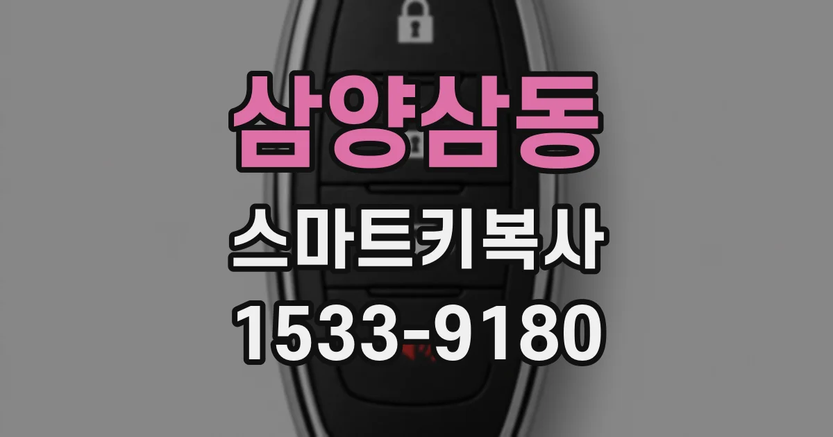 삼양삼동 스마트키복사