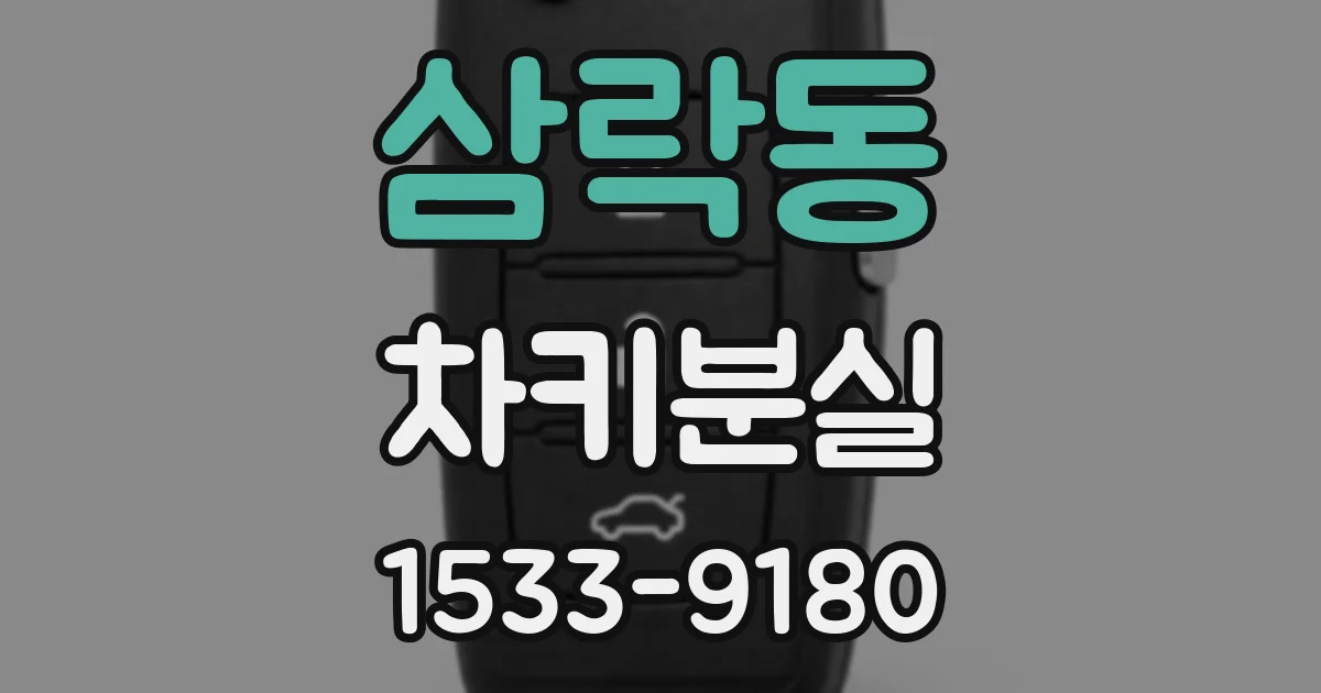 삼락동 차키분실