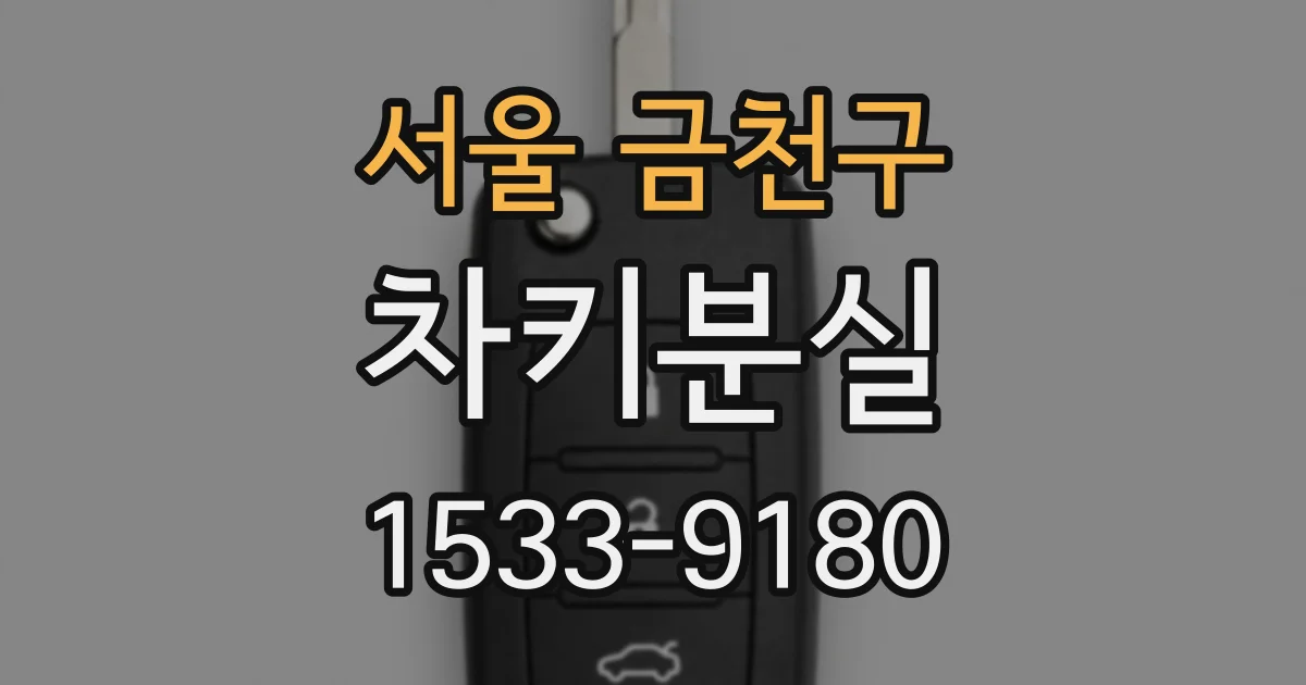 서울 금천구 차키분실