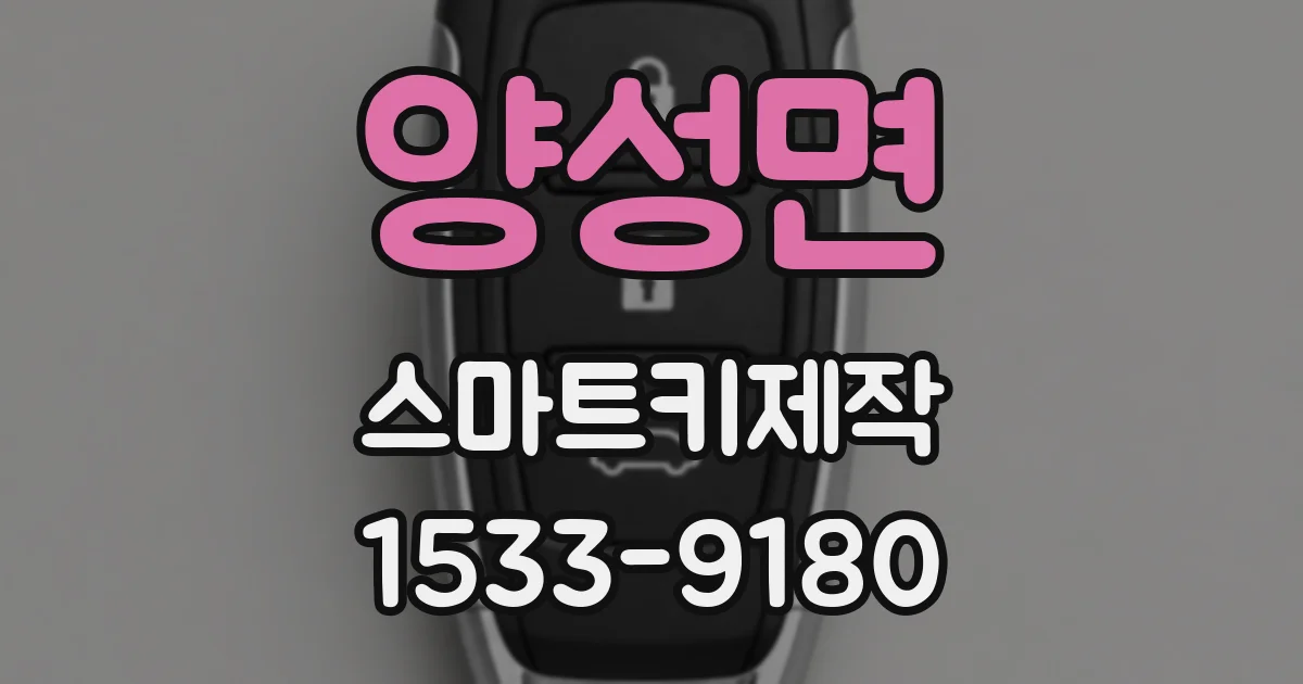 양성면 스마트키제작