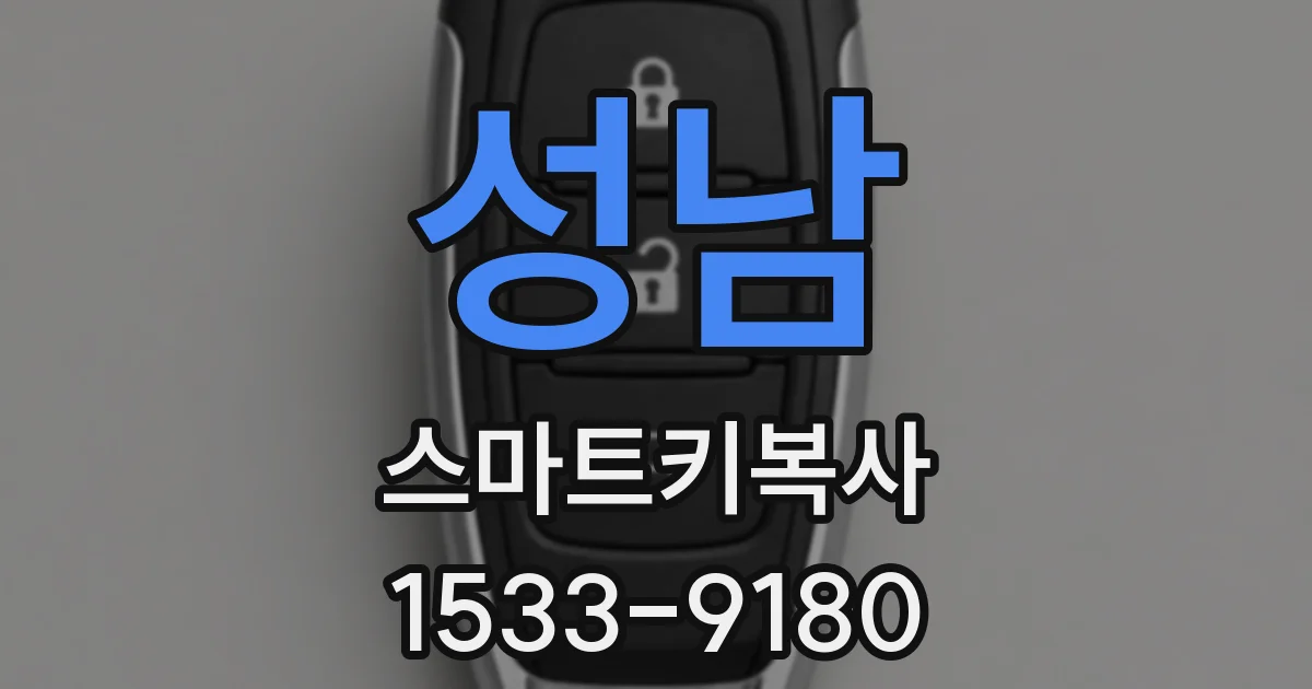 성남 스마트키복사