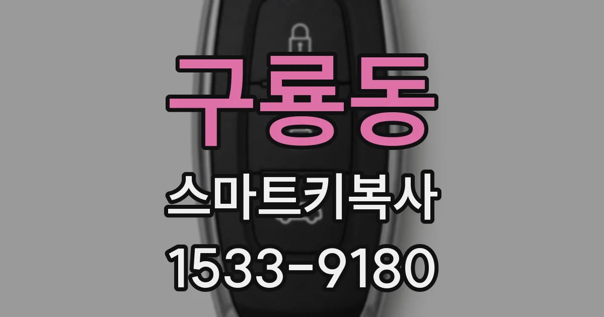 구룡동 스마트키복사