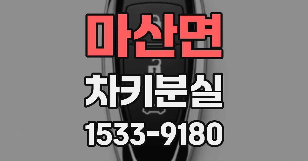 마산면 차키분실