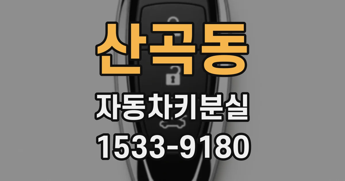 산곡동 자동차키분실