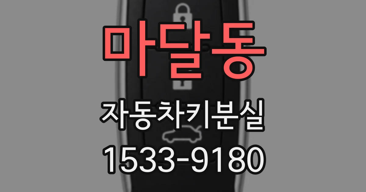 마달동 자동차키분실