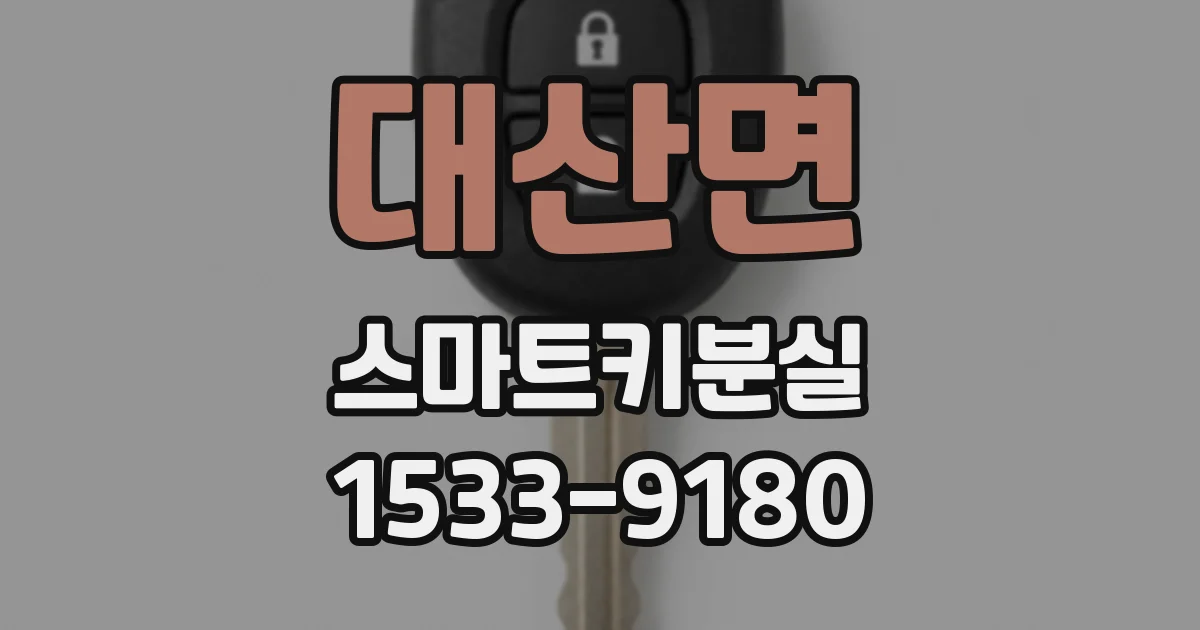 대산면 스마트키분실