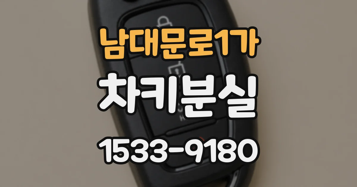 남대문로1가 차키분실
