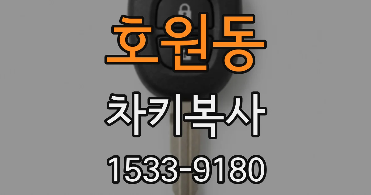 호원동 차키복사
