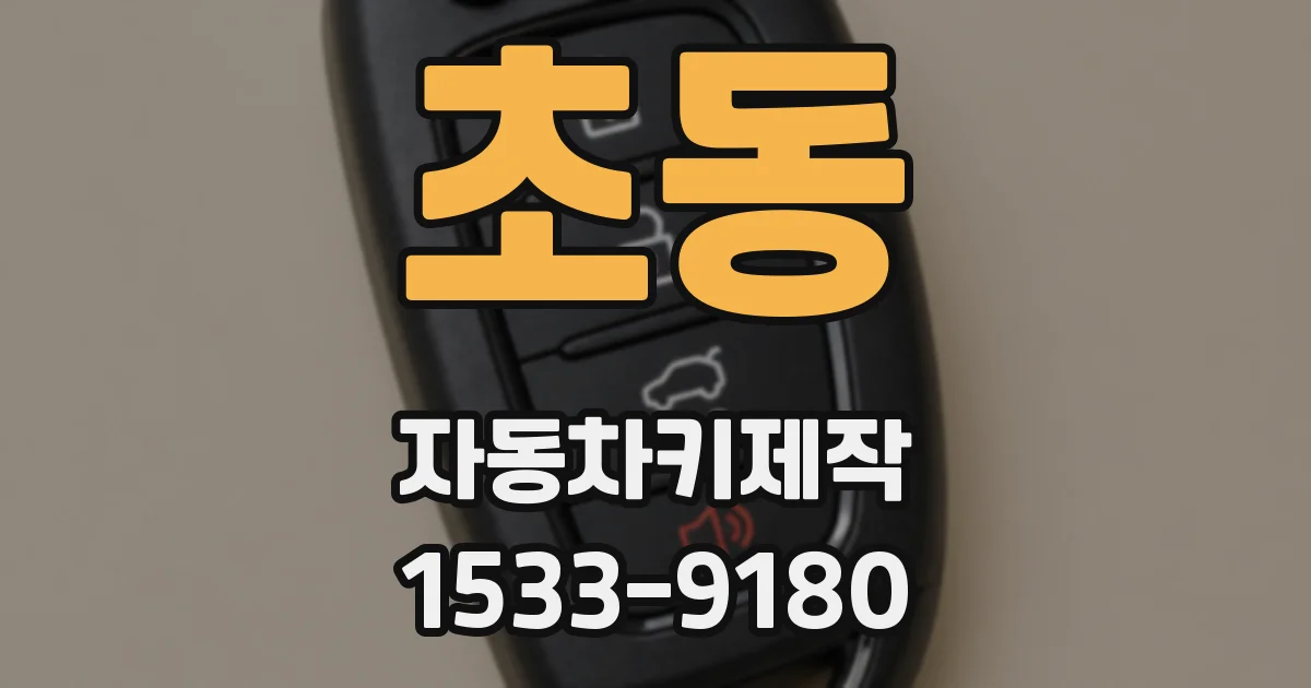 초동 자동차키제작