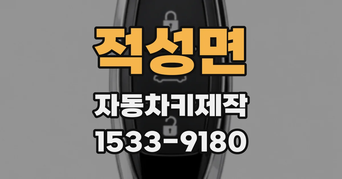 적성면 자동차키제작