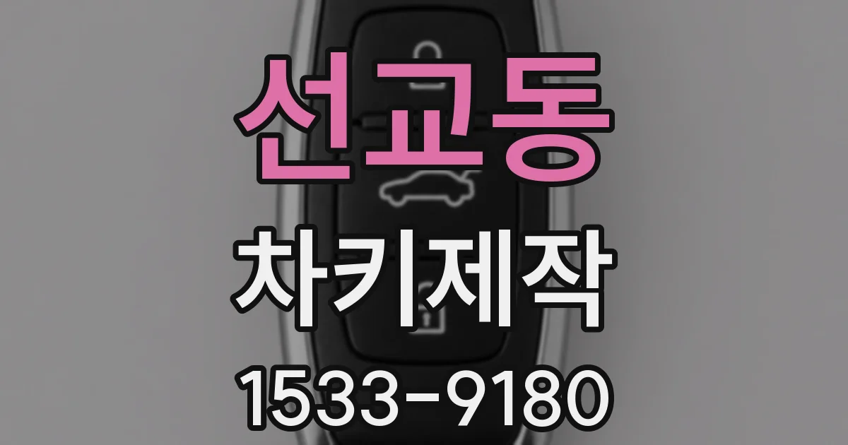 선교동 차키제작