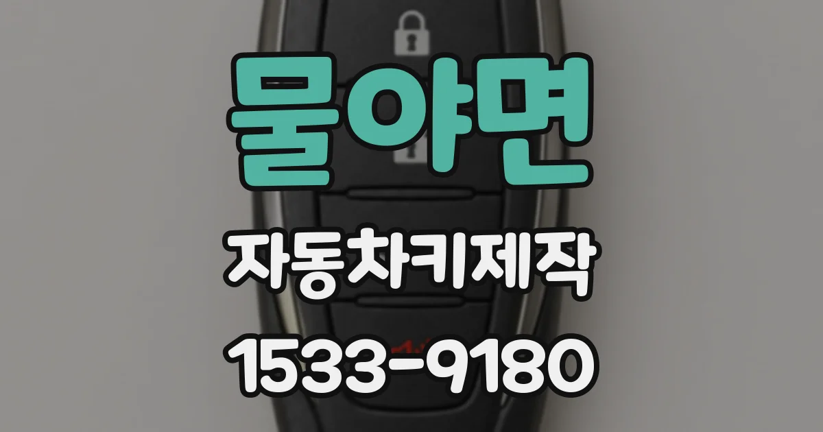 물야면 자동차키제작
