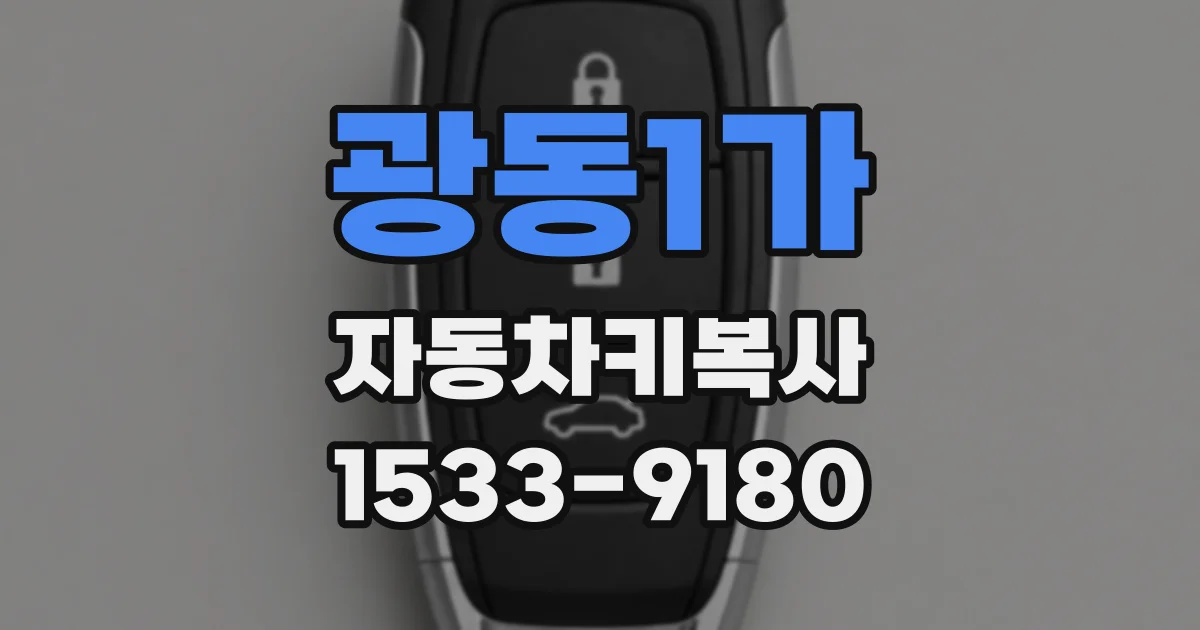 광동1가 자동차키복사