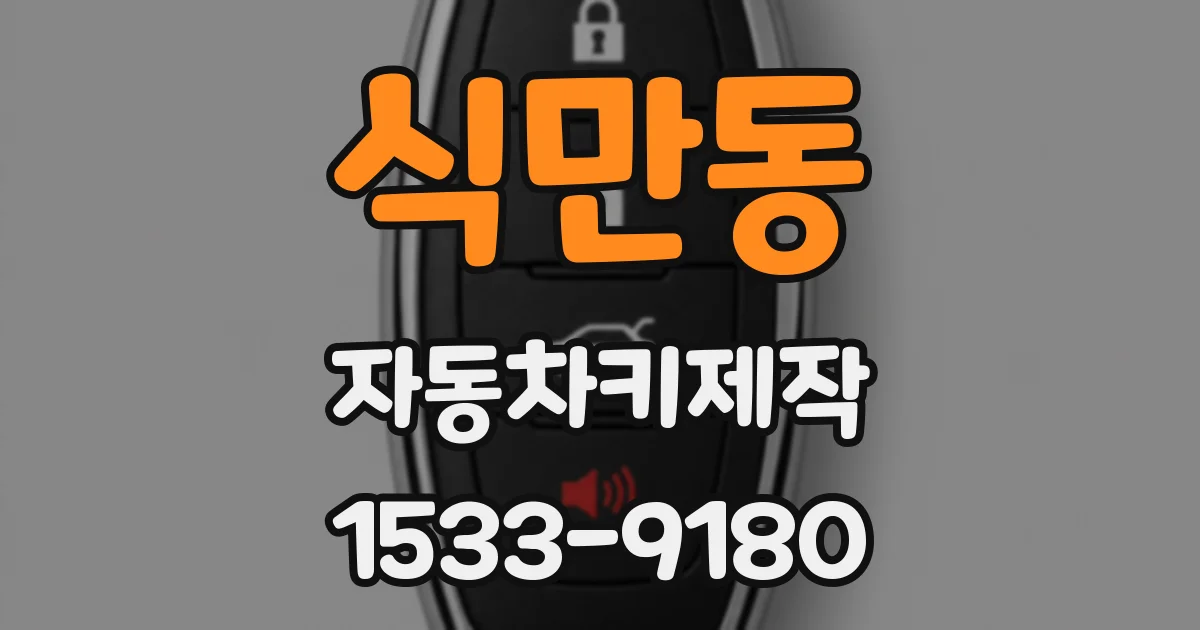 식만동 자동차키제작