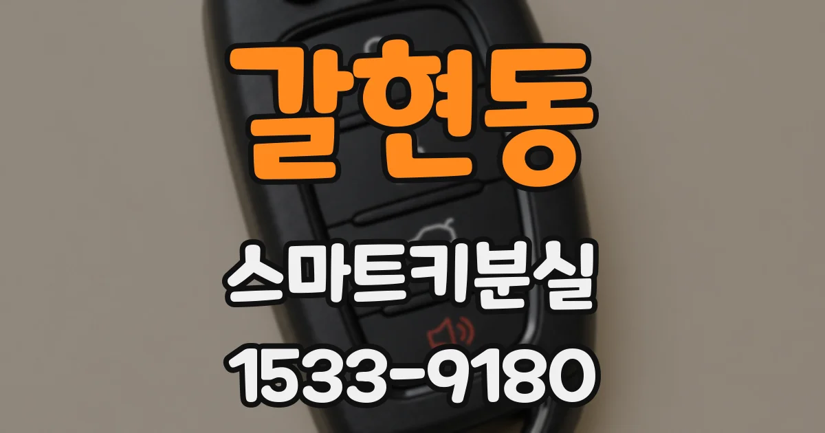 갈현동 스마트키분실