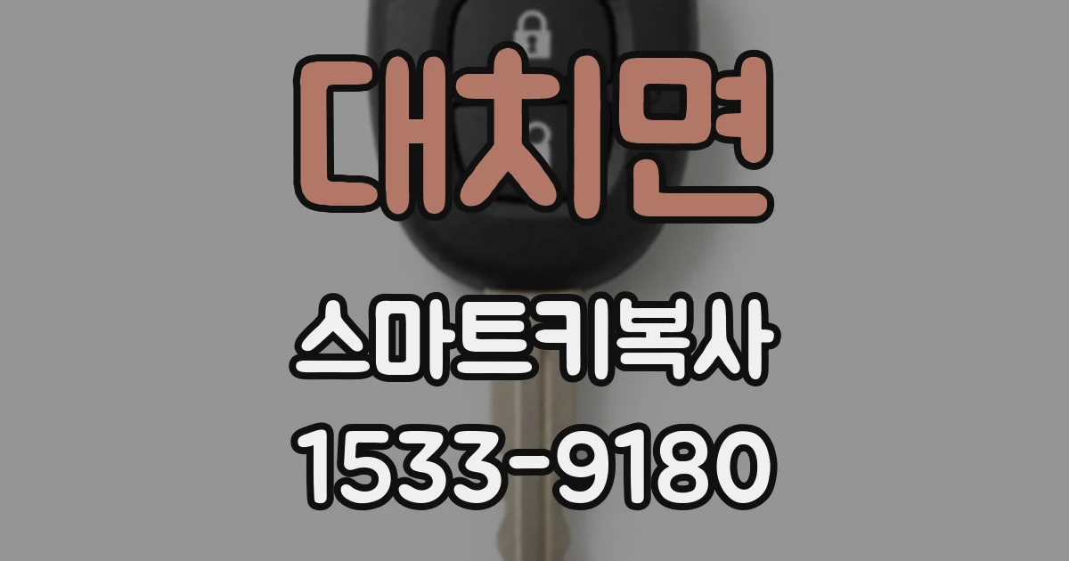 대치면 스마트키복사