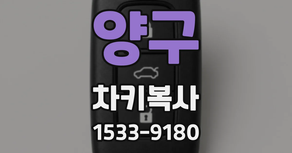 양구 차키복사