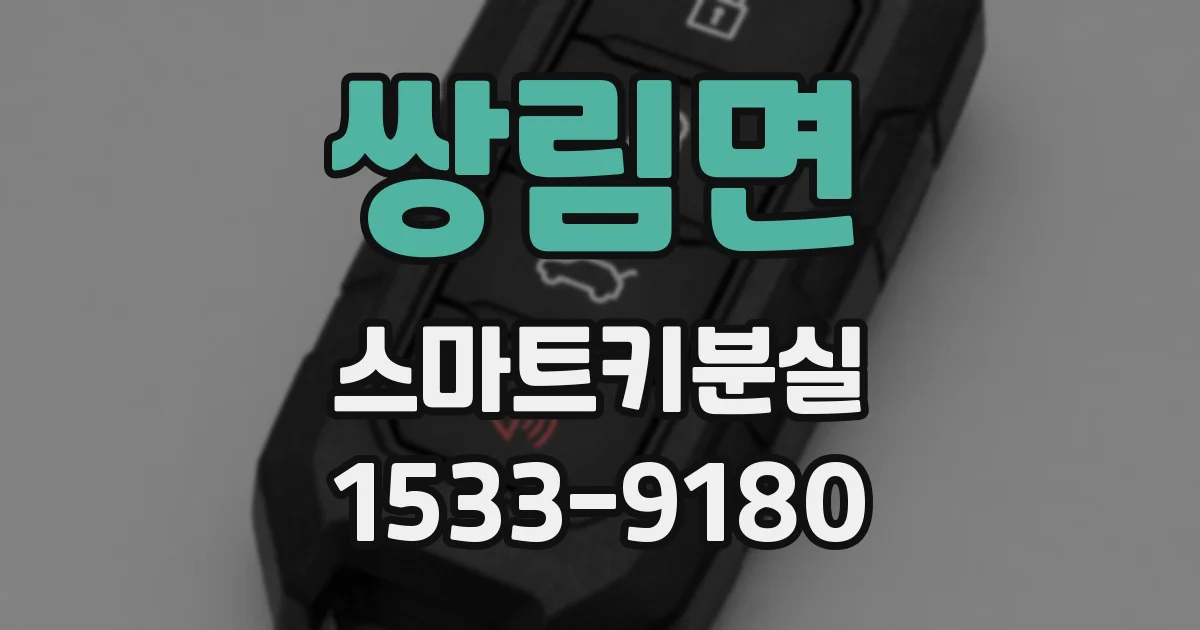 쌍림면 스마트키분실