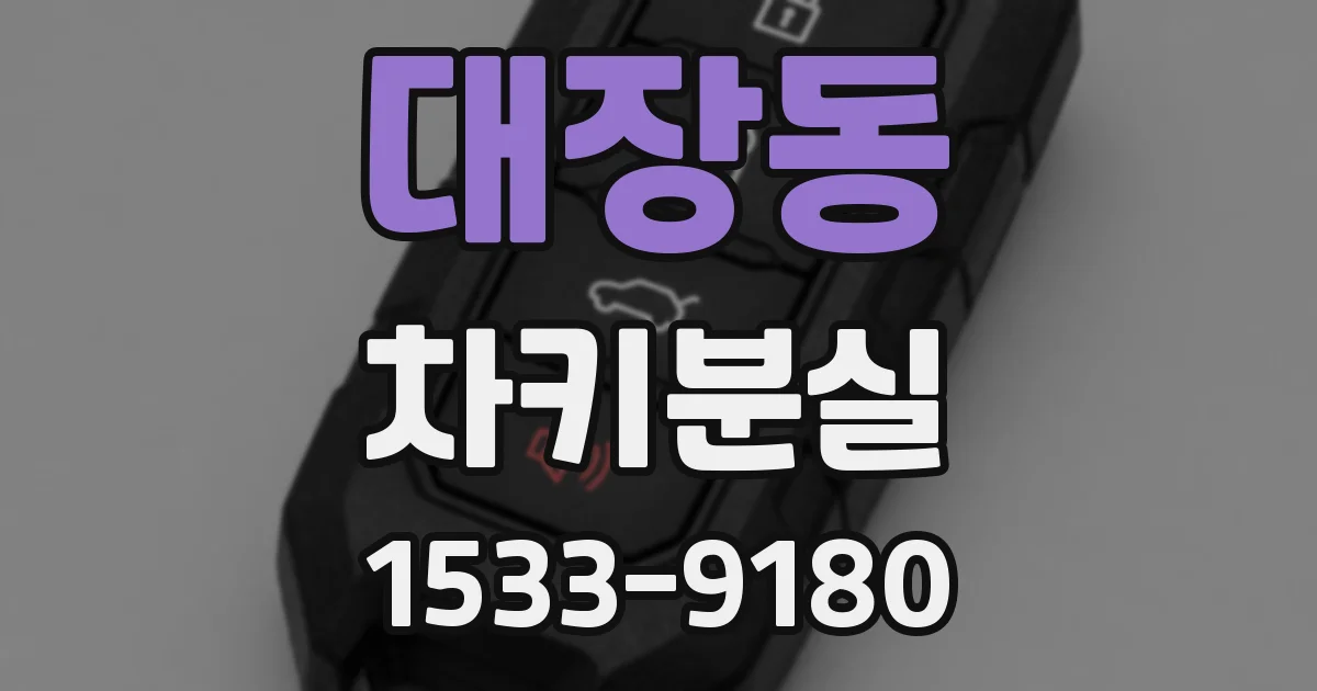대장동 차키분실